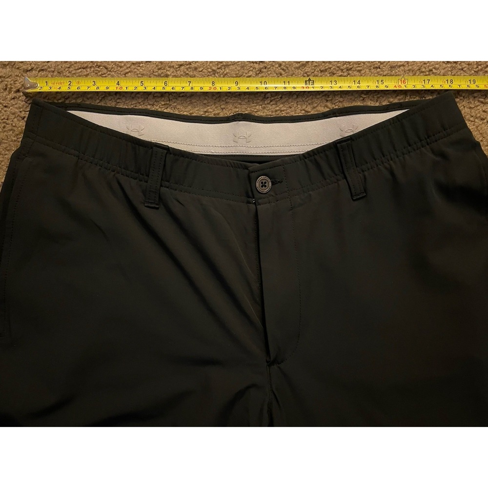 Under Armour Golf Pants Trousers Performance Casual Logo Black Men's 38x32 JBHS - Picture 3 of 12
